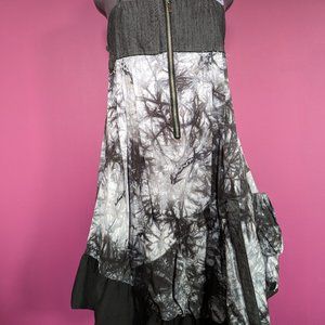 Forla Paris Ava Sleeveless Mini Dress in Black & White